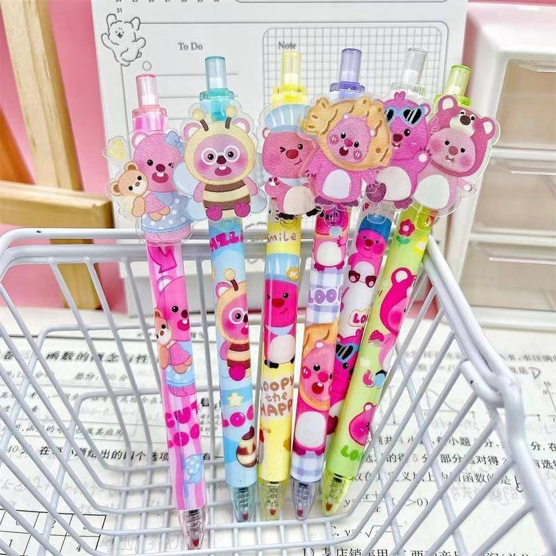 6 Cái / gói Pororo Chim Cánh Cụt Nhỏ Loopy Bút Bi Hoạt Hình Bút Gel Kawaii Trò Chơi Báo Chí Bút Trung Tính Dễ Thương Trường Viết Đồ Dùng Quà Tặng Sinh Nhật