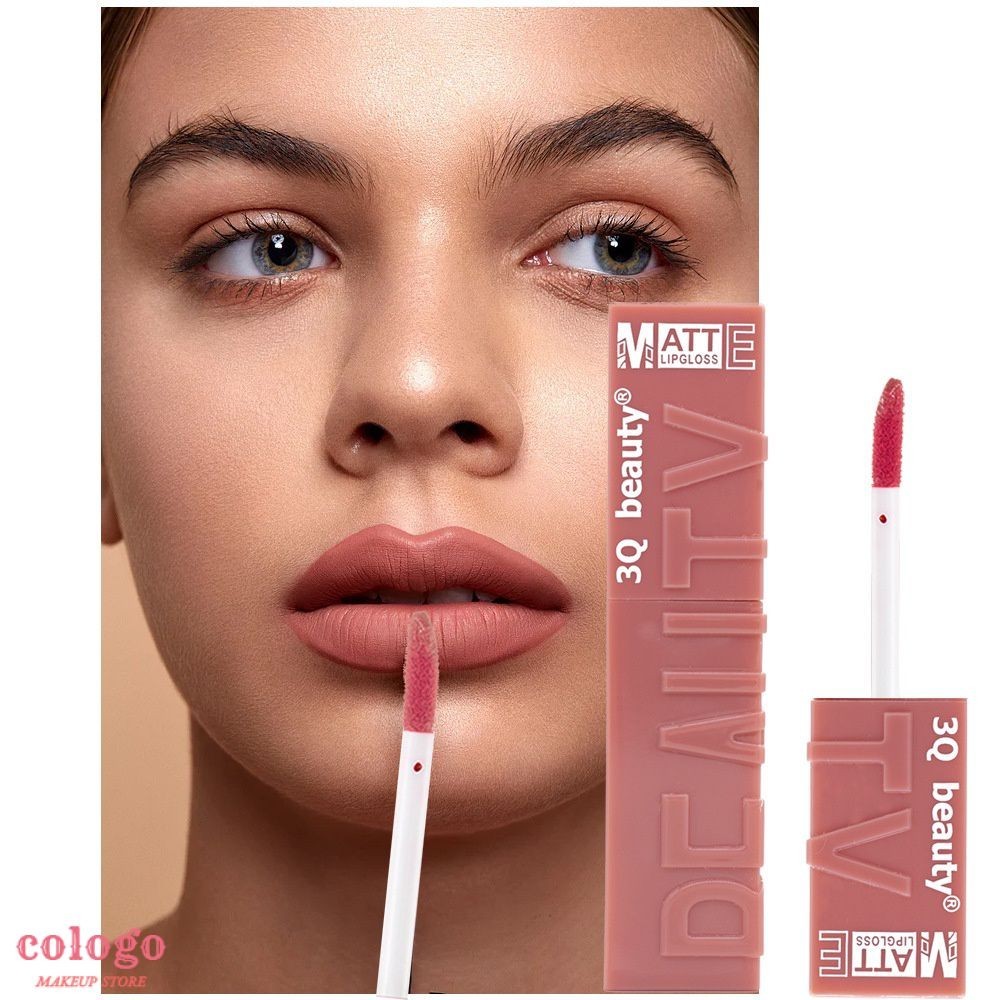 Son môi dạng lỏng 3Q Beauty Matte Liquid Trang điểm môi chống nước lâu trôi, Trang điểm cao cấp Châu Âu và Mỹ