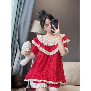 Bộ ngủ đùi chấm bi đũi xốp xinh SP1076