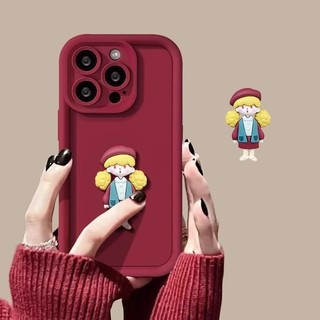 Ins Niche Phim Hoạt Hình Ba Chiều Cô Gái Thích Hợp Cho iPhone15promax Vỏ Điện Thoại Apple 14 13 12 11 XR XSMAX 7plus 8PLUS Vỏ Bảo Vệ Silicon Bao Gồm Tất Cả