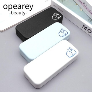 opearey đựng kính mắt OPEAREY, Hộp kính mắt màu trơn bằng da, Hộp kính đọc sách nhẹ chống căng thẳng đơn giản dành cho nam