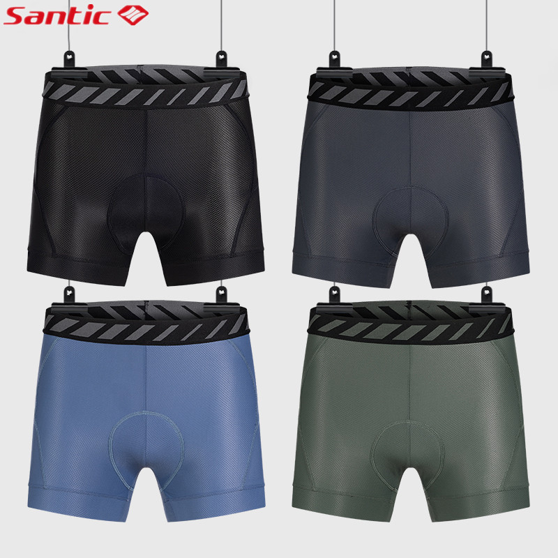 Santic Nam Đi Xe Đạp Quần Short 4D Đệm Thoáng Khí Chống Sốc Thoải Mái Nhanh Khô Xe Đạp Xe Đạp Đồ Lót