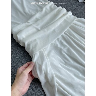 Đầm sát nách xếp ly eo lai viền 3190.