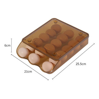 【FEELING 】Convenient Rolling Egg Storage Box Stackable Kitchen Organizer Durable Material