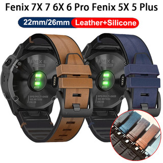 Đồng hồ thông minh 22mm 26mm Phát hành nhanh Dây da silicon tương thích cho Garmin Fenix 7X 7 6X 6 Pro Fenix 5X 5 Plus Dây đeo đồng hồ Forerunner 945 Dễ dàng phù hợp với dây đeo đồng hồ