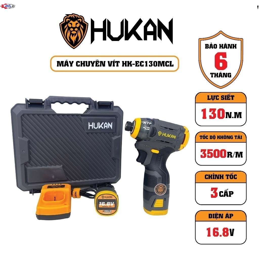 HUKAN Máy Chuyên Vít HK-EC130MCL- Lực Siết 130N.m Chỉnh Tốc 3 Cấp . Thiết bị xây dựng GT