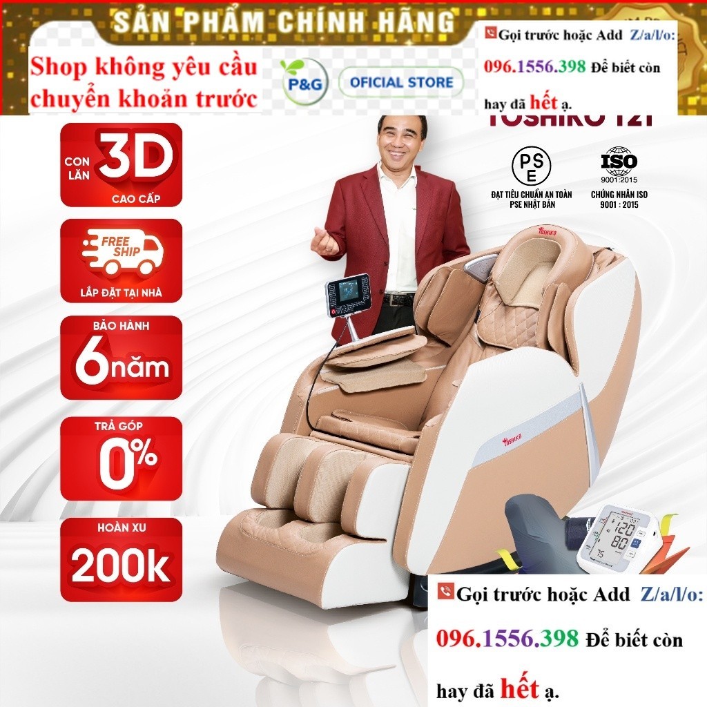 <NEW Ghế massage trị liệu toàn thân TOSHIKO T21 cao cấp