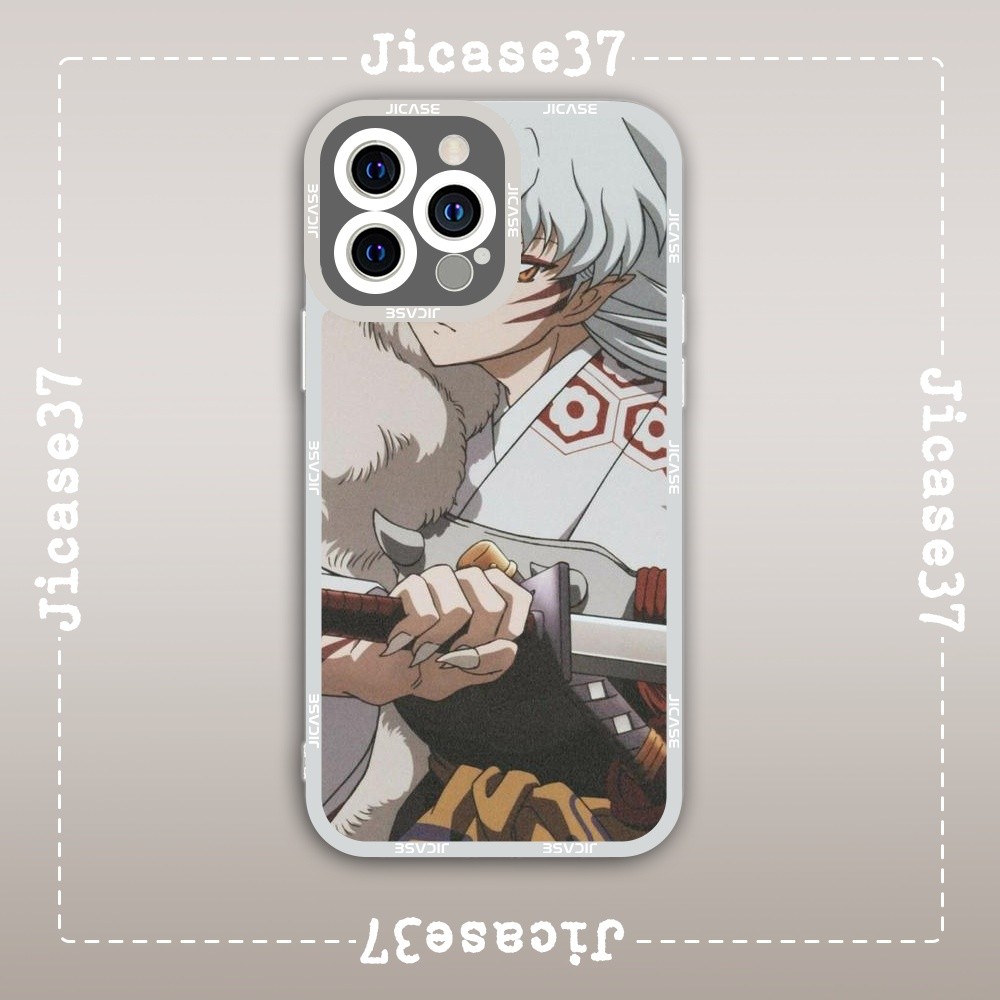 Ốp lưng iPhone Cạnh Vuông Samsung Xiaomi Oppo Chủ đề anime Inuyasha Khuyển dọa xoa