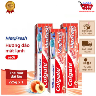 Kem Đánh Răng Colgate 225g Hương Đào Mát Lạnh - Tặng Bàn Chải cao cấp