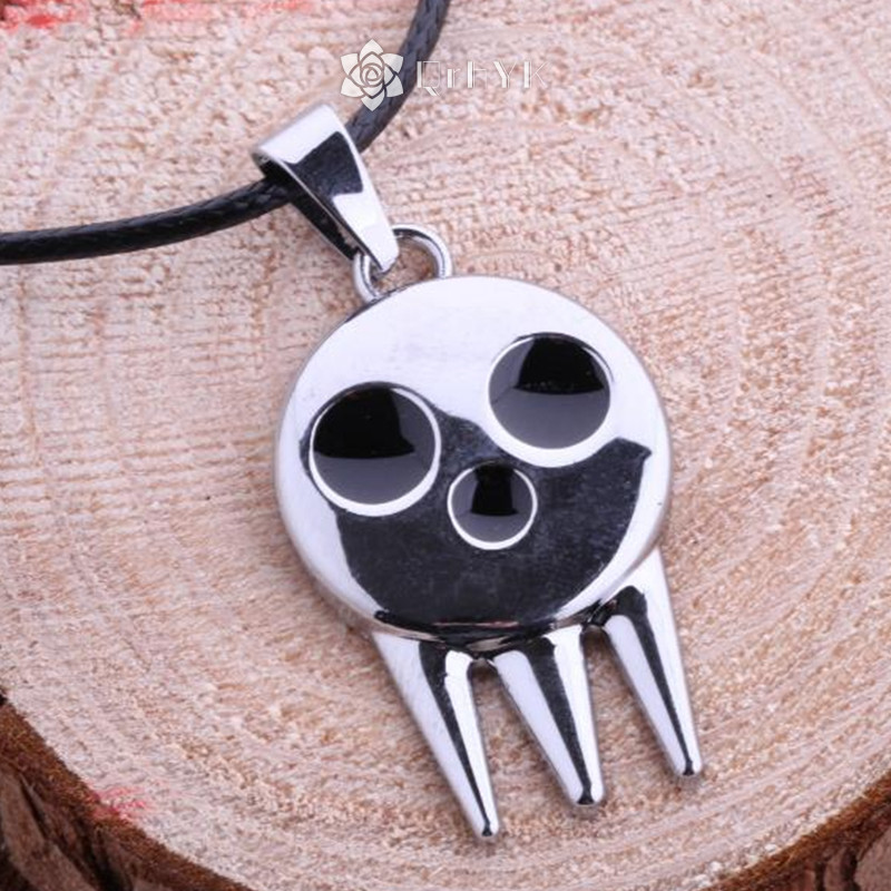 1 Vòng cổ Mặt Nhẫn Khắc Hình Anime Soul Eater Death The Kid Mới