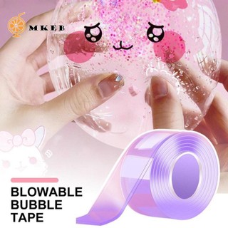 Mkeb Nano Dính Bong Bóng Đồ Chơi Trẻ Em Trong Suốt Có Thể Tái Sử Dụng DIY Keo Bộ Tranh DIY Đồ Chơi Bóng Nước Dính Hai Mặt Băng Thổi Bong Bóng
