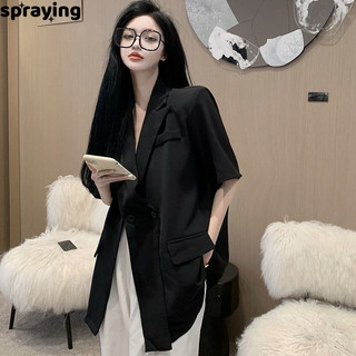 spraying áo khoác nữ blazer áo blazer nữ  Korean chic New Style casual WXW2410T7W 5Z240201