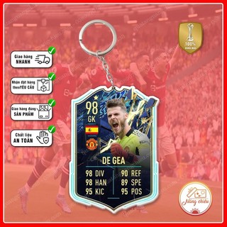 Móc khóa de gea, clb bóng đá manchester united ☘️móc khóa thẻ cầu thủ☘️