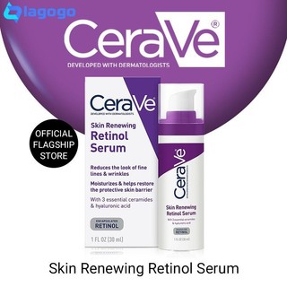 Cerave tái tạo da retinol serum làm mờ nếp nhăn nám và loại bỏ điểm tối serum chăm sóc da 30ml, dễ thương cosmetick