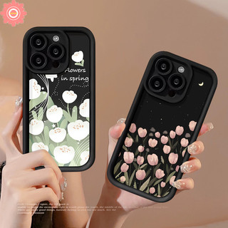 Dành Cho Oppo A57 A98 A17k A55 A96 A53 A31 A76 A77s A77 A33 A1K A18 A58 A38 A17 A31 A54s A12 A16 A5s A74 A52 A78 A15 A9 A7 A3s A16s Reno 8T 5F 4 Hoa Trắng Dễ Thương Hoa Hồng Tulip Ốp lưng