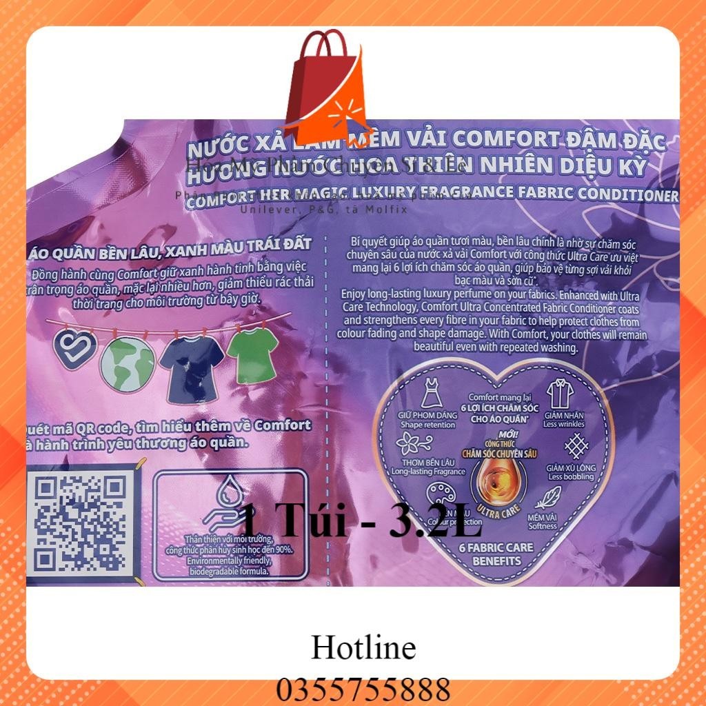 Nước Xả Vải Comfort Túi Nước Hoa Thiên Nhiên