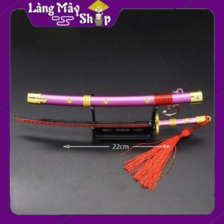 Móc khóa Kiém katana Kim loại titan ko gỉ mô hình Kiém của các Samurai trong One Piece (Đảo Hải Tặc)