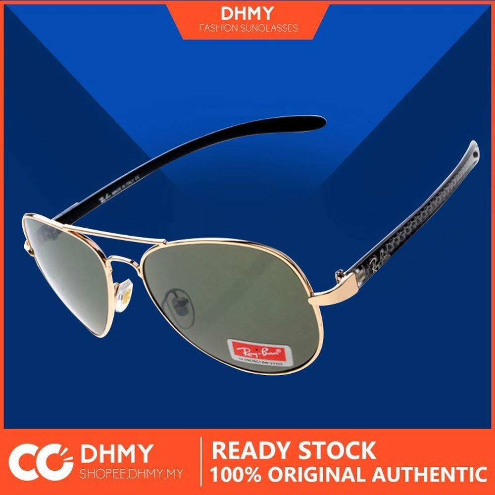 Chính hãng 100% 2019 Mới Rayban Đen Unisex Kính Xanh