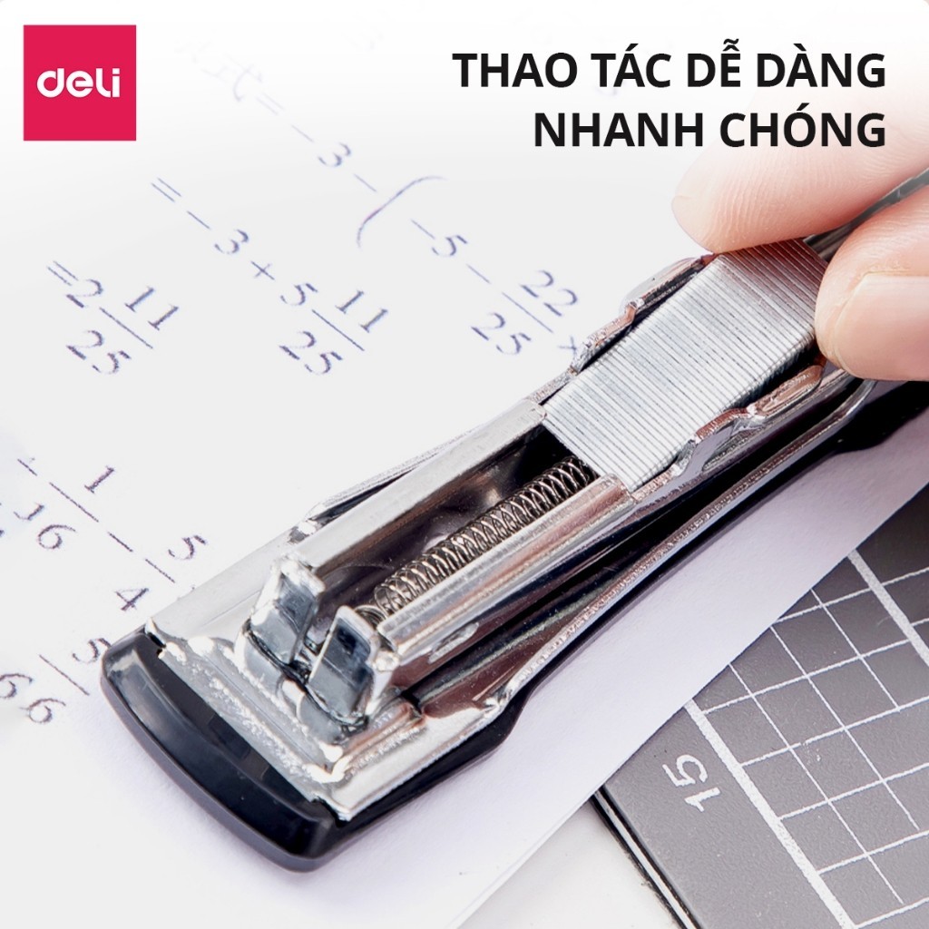 Ghim Dập Tài Liệu Số 12 Deli - Đạn ghim #12 24/6 - Hộp Ghim Bấm 1000 cái - 1 hộp