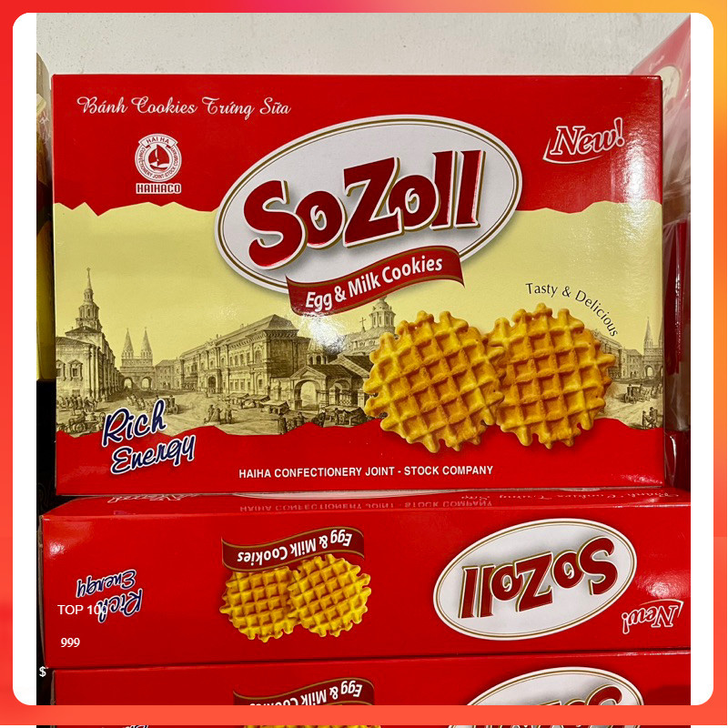 Bánh Quy Giòn Trứng Sữa Sozoll Hãng Hải Hà Hộp 350g [San pham chat luong]