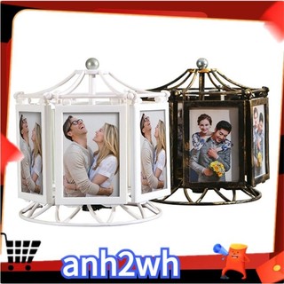 Màn hình khung ảnh để bàn Cối xay gió âm nhạc Khung ảnh xoay Khung ảnh gia đình có thể xoay được Không lắp ráp