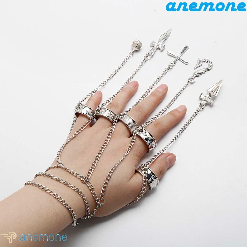 Anemone Anime Nhẫn Unisex Sliver Hợp Kim Hunter x Hunter Trang Sức Kurapika Vòng Tay