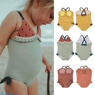 Vipdeal1 bé gái bikini đồ bơi một mảnh đồ bơi trẻ em bé gái co giãn đồ bơi