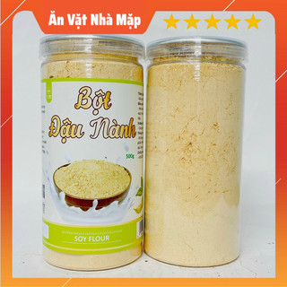 Bột đậu nành 100% nguyên chất từ hạt đậu nành, hủ 500g