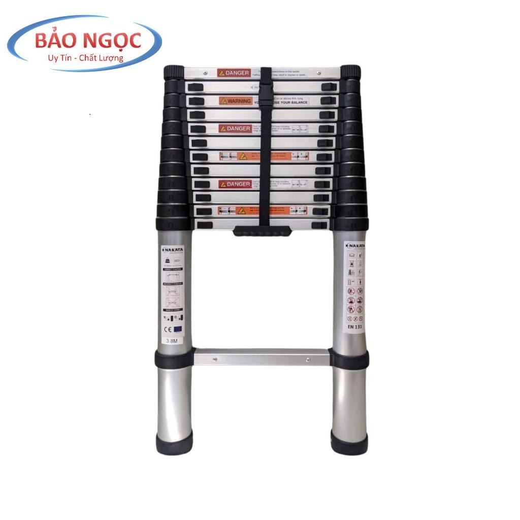 Thang nhôm rút đơn NAKATA 6m3 TY618 nhôm dày cao cấp bảo hành 18 tháng