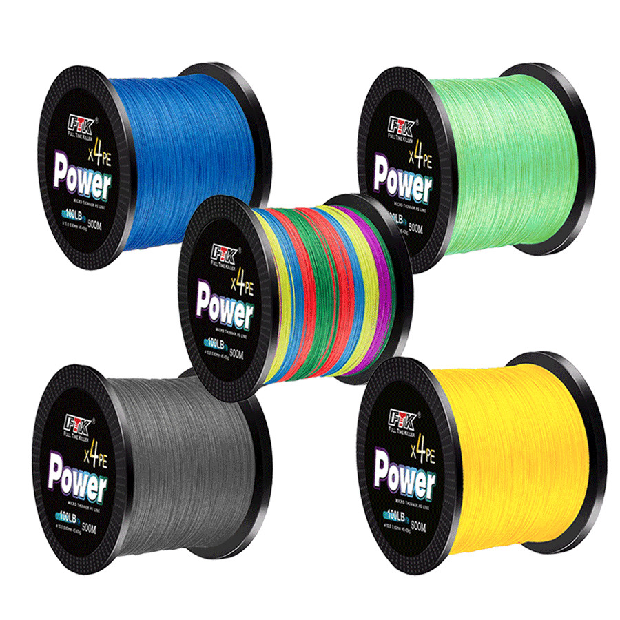 Fishking PE Bện Dây Câu Cá 8-80LB 4 Dây PE Multifiber 500M Dây Câu Cá