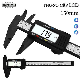 Thước cặp LCD 150mm, thước cặp điện tử sợi carbon 150mm, thước cặp nhựa vernier