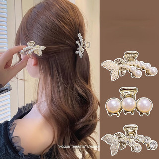 Ngọc trai mini kim cương giả vuốt tóc retro kim cương hoa nữ cô gái cua vuốt kẹp tóc nhỏ kẹp tóc cua bé gái phụ kiện tóc