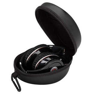 Tai nghe bluetooth hộp đựng bao túi bảo quản rung chống áp lực pu đen dây kéo tai nghe hộp bảo vệ tai nghe vỏ cứng cho du lịch phụ kiện di động sạc, tai nghe