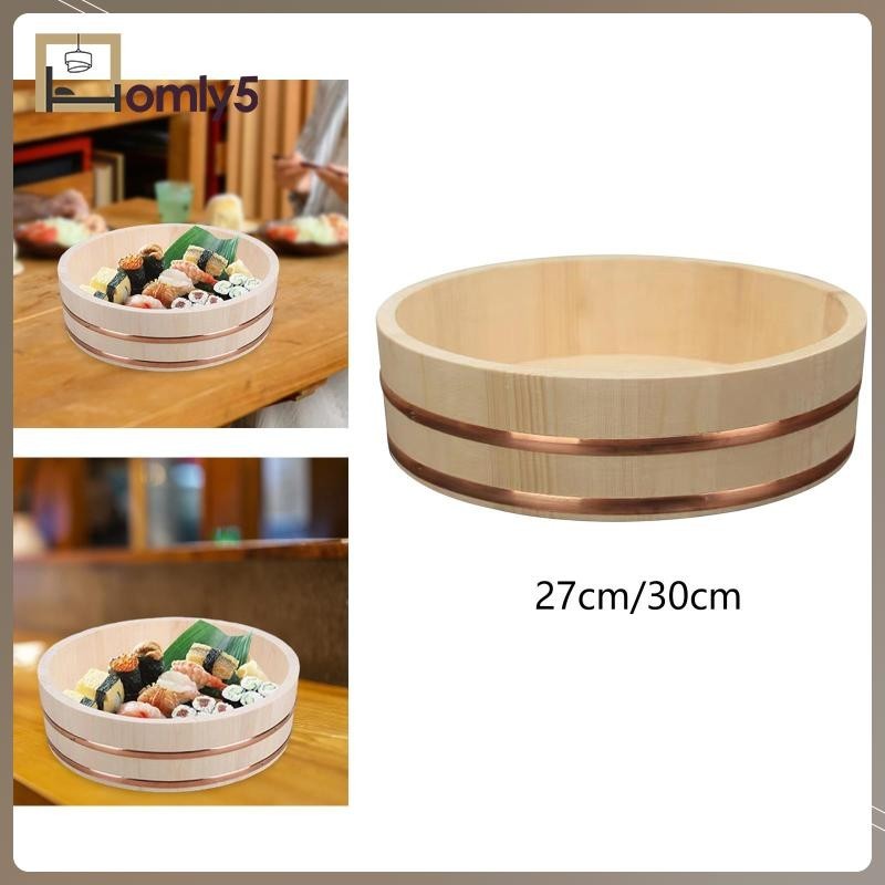 Bát Cơm Sushi Gỗ Cơm Tròn Trộn Xô Cơm Nhật Bản Cho