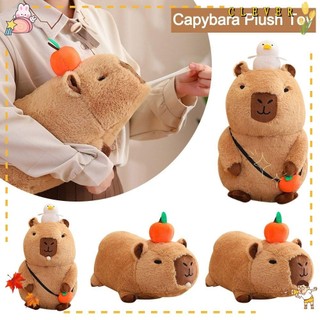 Clever capybara đồ chơi sang trọng, đồ chơi thú nhồi bông mềm lông tơ, hoạt hình dễ thương thổi bong bóng mô phỏng capybara quà tặng trẻ em