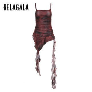 RelaGala Nữ Mới Màu Trơn Slim Thời Trang Đường Phố Treo Dây In