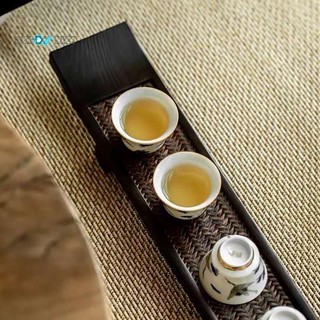 1 chiếc paulownia cốc tre trà thảm trà cốc khay retro chân cao trà bàn trà kung fu bộ trà khay gỗ