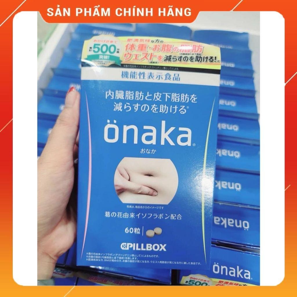 (Hàng Chuẩn Nhật) Viên uống giảm mỡ bụng, giảm cân hiệu quả Onaka Pillbox của Nhật Bản gói 60 viên