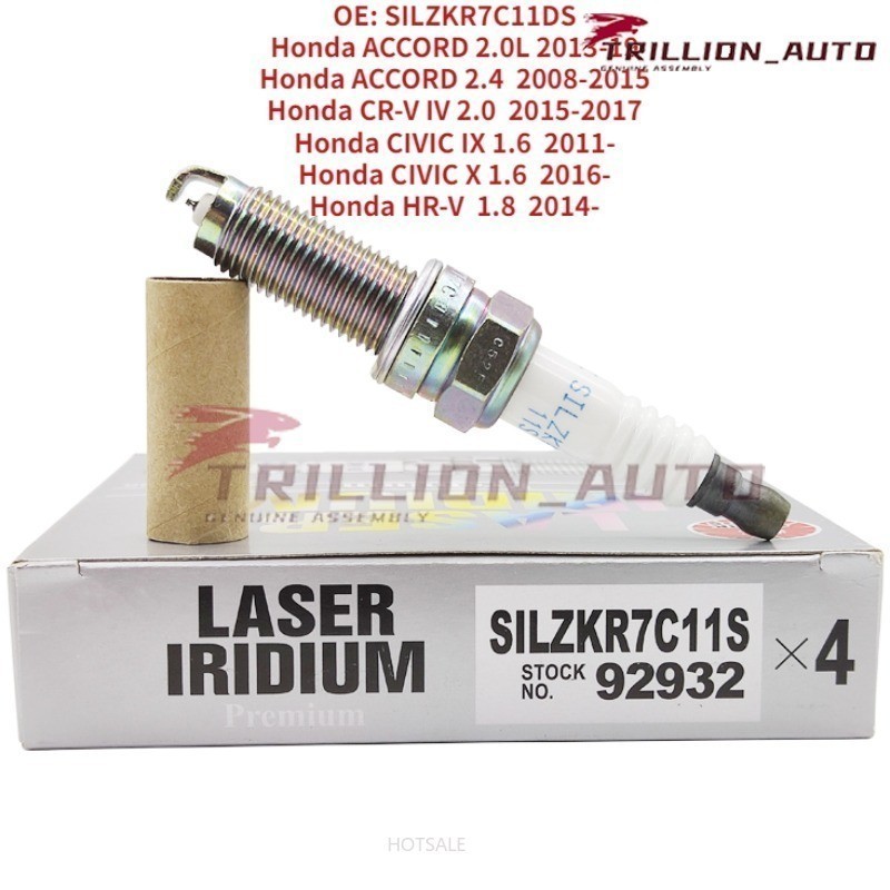 4 Bugi Ô Tô NGK LASER IRIDIUM SILZKR7C11DS CHO XE HONDA ACCORD CIVIC CR-V HR-V