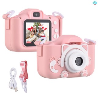Phim Hoạt Hình Mini Trẻ Em Máy Ảnh Kỹ Thuật Số 1080P Camera Video Kỹ Thuật Số Cho Trẻ Em Ống Kính Kép 2.0 Inch Màn Hình IPS Tích Hợp Pin Khung Ảnh Dễ Thương Trò Chơi Thú Vị Có Dây Đeo Cổ Sinh Nhật Chr