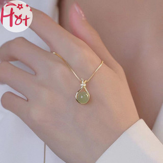 Jr 18k vàng hetian ngọc vòng cổ kim loại không mòn thời trang nữ phụ kiện trang sức vn