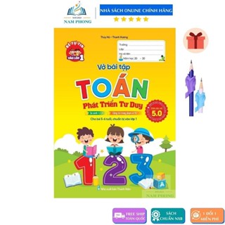  Sách - Vở Bài Tập Toán Phát Triển Tư Duy - Phiên Bản Mới 5.0  Cho Bé 5-6 Tuổi Chuẩn Bị Vào Lớp 1  - Tặng 1 Chì Và Cá 