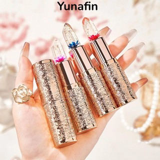 Son dưỡng môi đổi màu, Son môi hoa thạch chống thấm nước lâu trôi, Mỹ phẩm dưỡng ẩm trong suốt Chăm sóc môi trang điểm hoa trong suốt