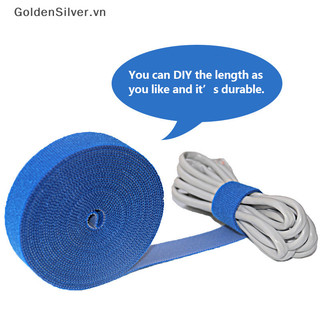Goldensilver 5m quản lý cáp dây cuộn băng tai nghe dây chuột quản lý dây buộc bảo vệ cáp dữ liệu dây buộc trở lại velcro nylon vn