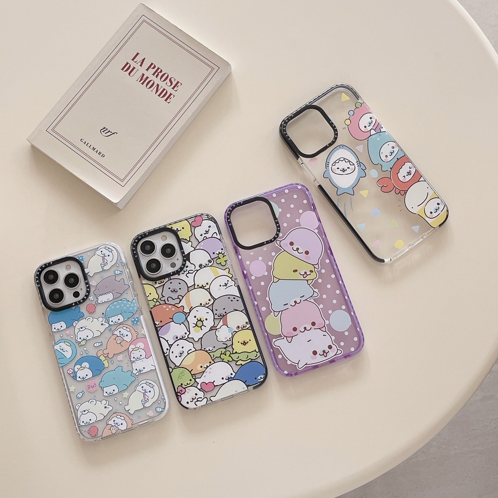 Baby Harp Seal Mềm TPU Trong Suốt Chống Sốc Ốp lưng IPhone 16 Plus 15 ProMax 14 13 12 Mini 11 Pro Ma