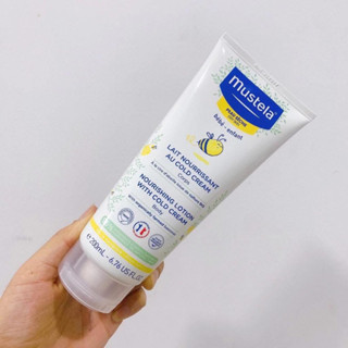   10 25-đọc mô tả  Kem Dưỡng Da Toàn Thân Cho Trẻ Sơ Sinh và Em Bé Da Khô Mustela Nourishing Lotion with Cold Cream 200ml 