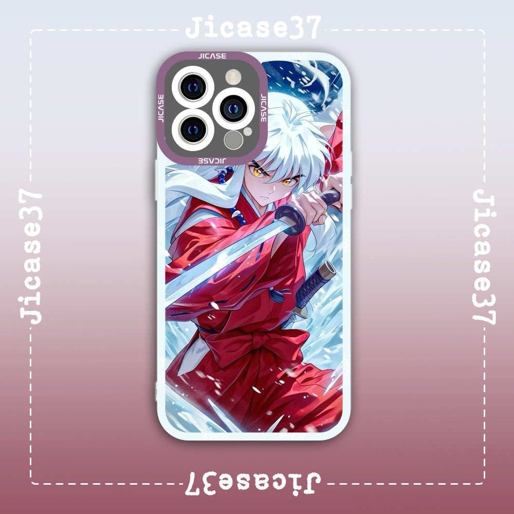 Ốp lưng iPhone Cạnh Vuông Samsung Xiaomi Oppo Chủ đề anime Inuyasha Khuyển dọa xoa