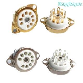 Set 5 ổ cắm ống gốm 9 chấu 9-pin cho 12ax7 12at7 12au7 ecc83 ecc82 e88cc 69