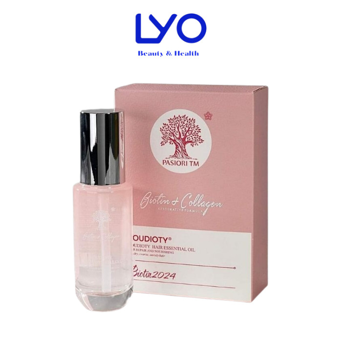Tinh dầu dưỡng tóc tinh chất hoa hồng Pháp Biotin & Collagen Voudioty 2024 Phục hồi tóc hư tổn 60ml