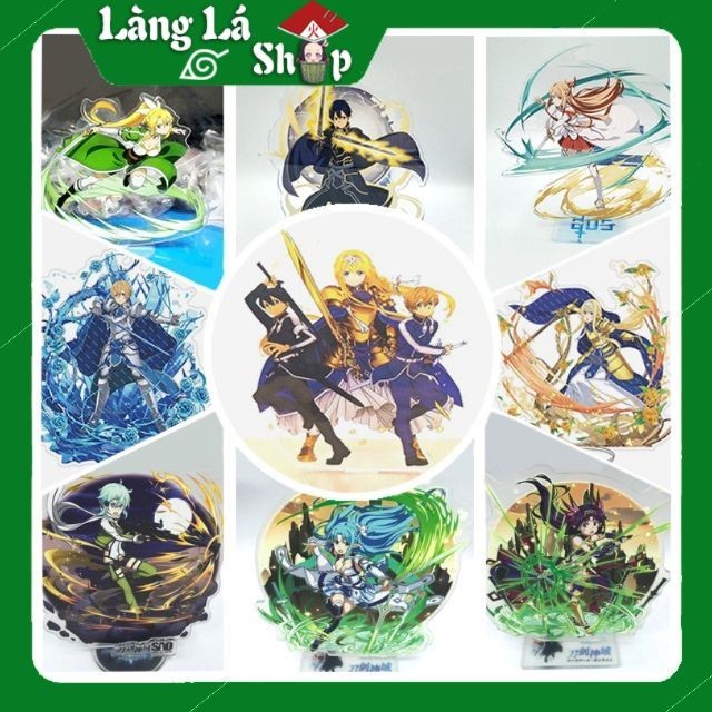 Tượng Mica Standee anime/manga Sword art Online - SAO - Nhựa Cứng Acrylic In nhiều chi tiết sắc nét có bảng tên nhân vật